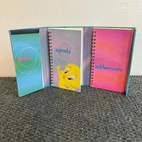 Vintage Tweety Bird Organizer 1999 Notes Agenda Address Book Totally Tweety - Picture 2 of 5